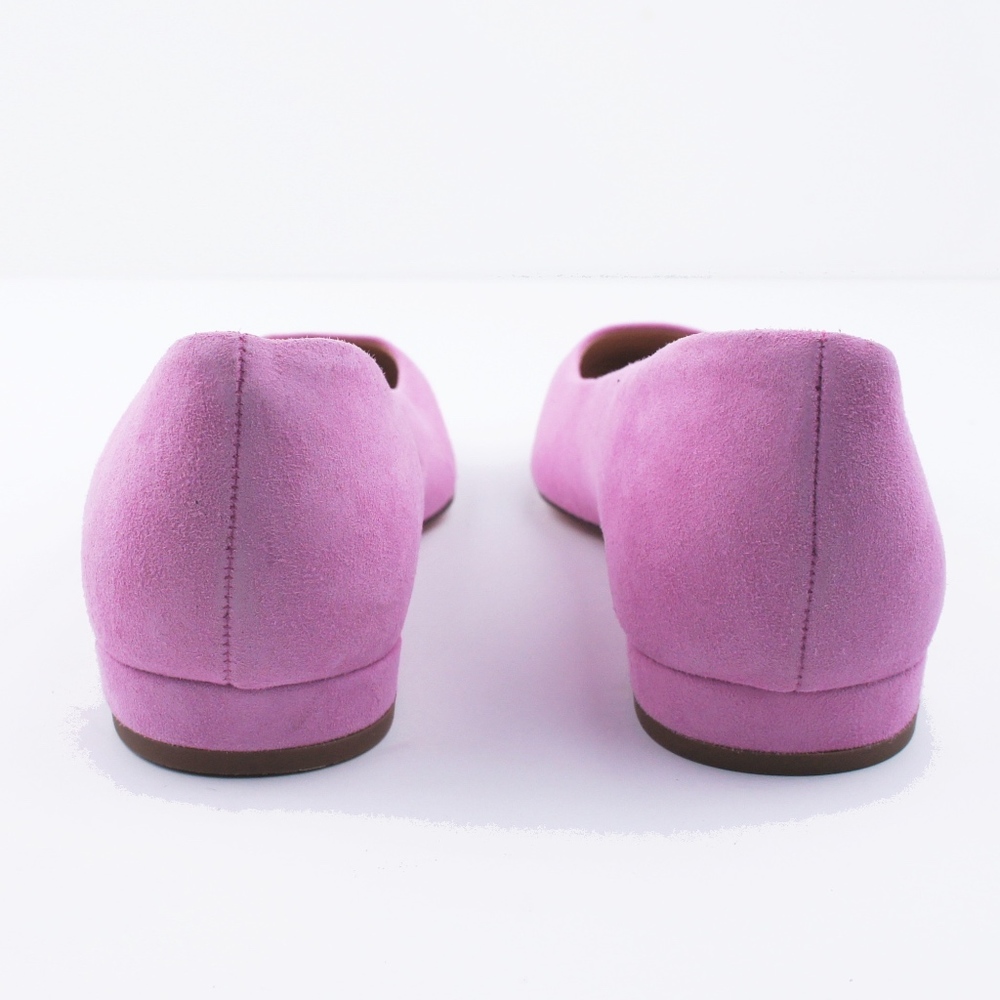 New JCREW Pointed-toe flats suede Sundrench Peony - Picture 3 of 4